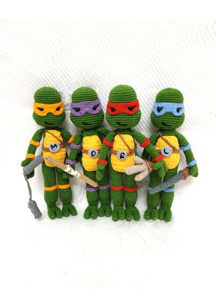 Ninja Kaplumbağalar Takımı Amigurumi Organik Oyuncak