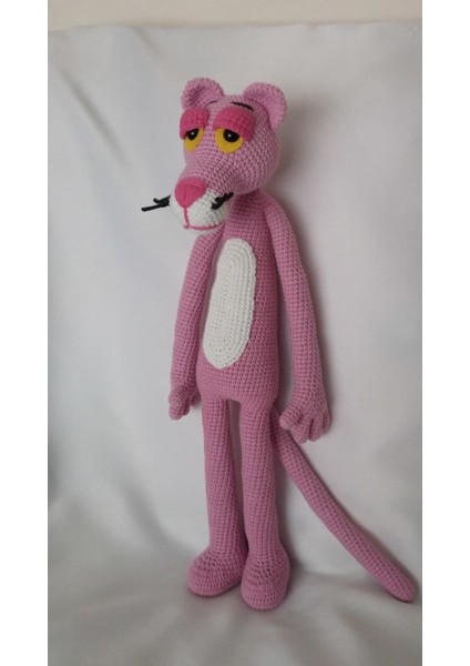 Pembe Panter Amigurumi Organik Oyuncak