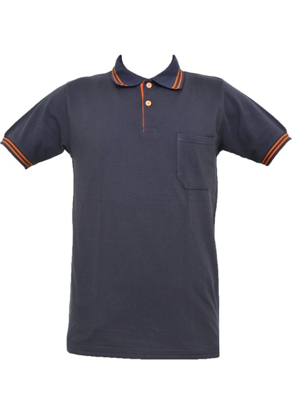 Çizgili Polo Yaka Füme Tshirt