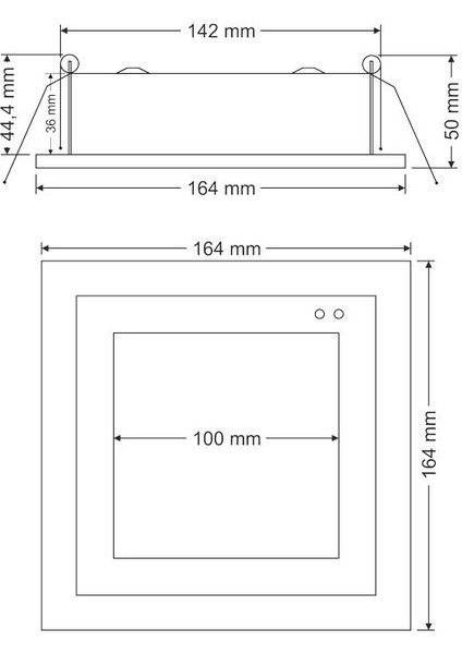 DAB-R-0113 Sıva Altı Yönlendirme Armatürü Kesintide 180 Dak. Yanan