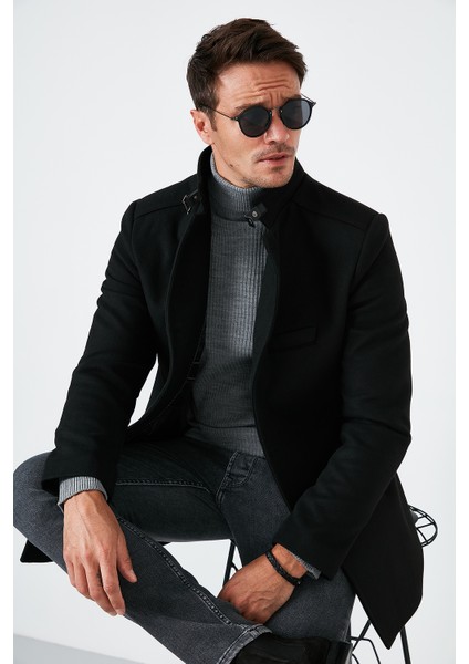 Slim Fit Pamuklu Kaşe KABAN Erkek KABAN 5841012