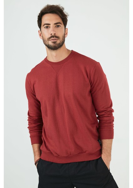 Şardonlu Slim Fit Bisiklet Yaka Kışlık Sweat Erkek SWEAT 5975001