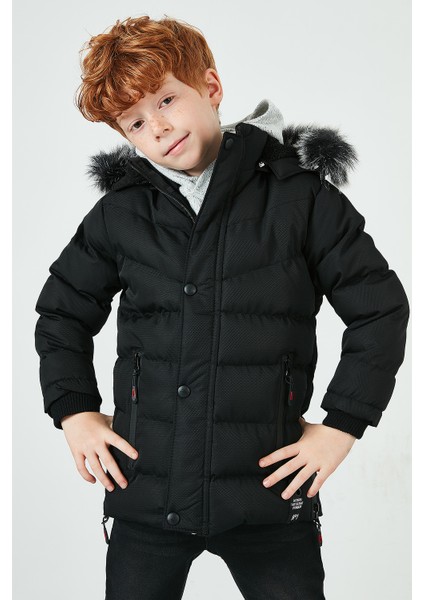 Suni Kürklü Peluş Astarlı Çıkarılabilir Kapüşonlu Mont Erkek Çocuk MONT 5763028 fiyatları