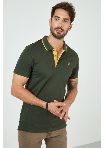 % 100 Pamuk Düğmeli Polo T Shirt Erkek Polo 5902118