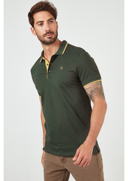 % 100 Pamuk Düğmeli Polo T Shirt Erkek Polo 5902118