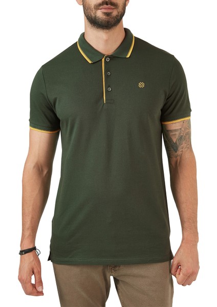 % 100 Pamuk Düğmeli Polo T Shirt Erkek Polo 5902118