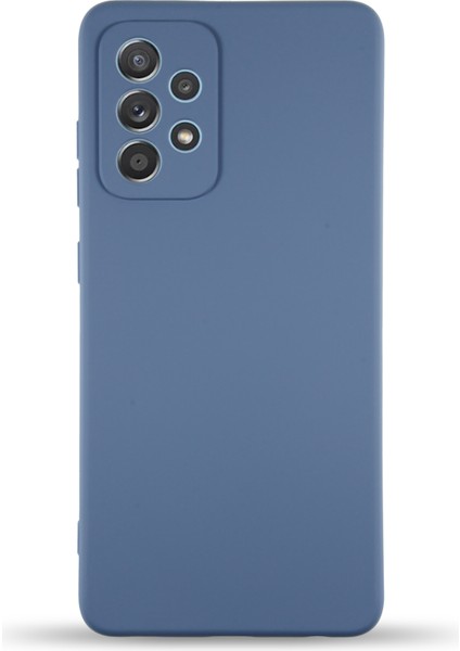 Samsung Galaxy A52 Kapak Içi Kadife Kamera Korumalı Lansman Silikon Kılıf - Petrol Mavisi