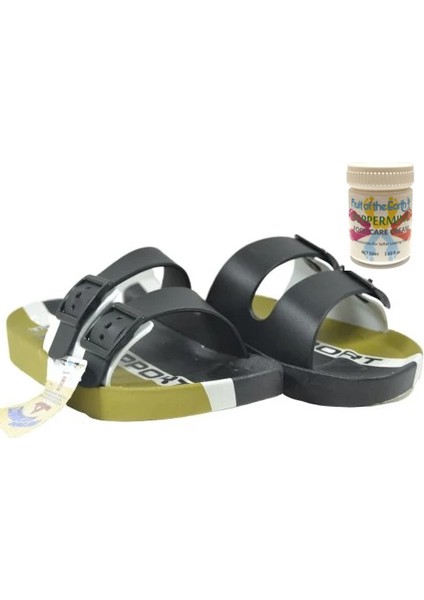 Gzr Erkek Çocuk Plaj Ev Banyo Deniz Havuz Günlük Terlik 50ML Nane Ferahlığı Topuk Çatlağı ve Nasır Giderici Krem