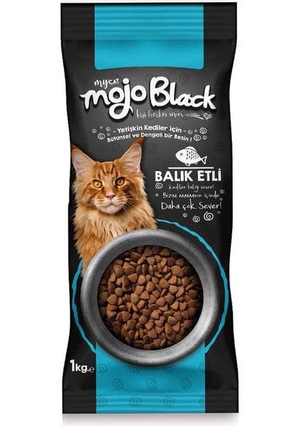 Mycat Mojo Black Balıklı Kedi Maması 1kg