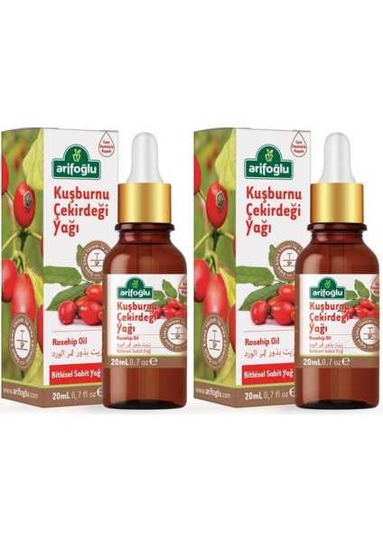 Kuşburnu Çekirdeği Yağı 20 ml 2 'li Set