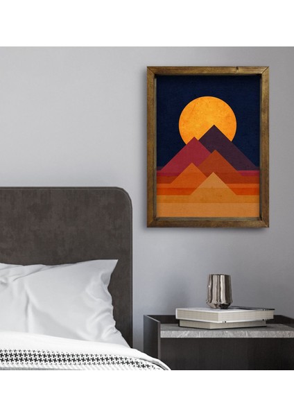 Gift Yatak Odası Konseptli Doğal Masif Ahşap Çerçeveli Tablo 45X65CM-27