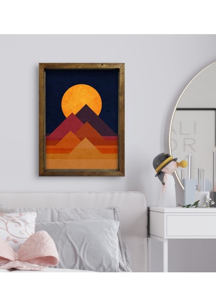 Gift Yatak Odası Konseptli Doğal Masif Ahşap Çerçeveli Tablo 45X65CM-27 fiyatları
