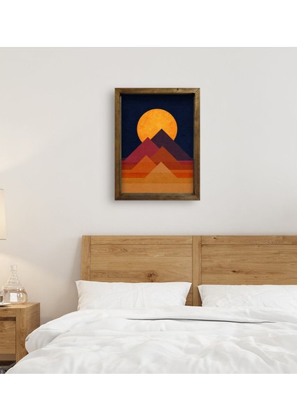 Gift Yatak Odası Konseptli Doğal Masif Ahşap Çerçeveli Tablo 45X65CM-27 fırsatları