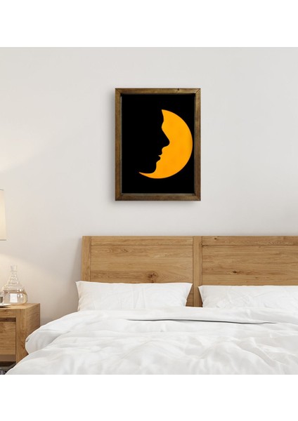 Gift Yatak Odası Konseptli Doğal Masif Ahşap Çerçeveli Tablo 45X65CM-73 fırsatları