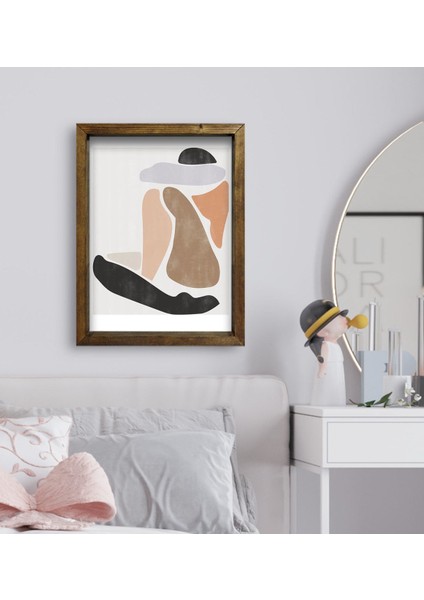 Gift Yatak Odası Konseptli Doğal Masif Ahşap Çerçeveli TABLO-118