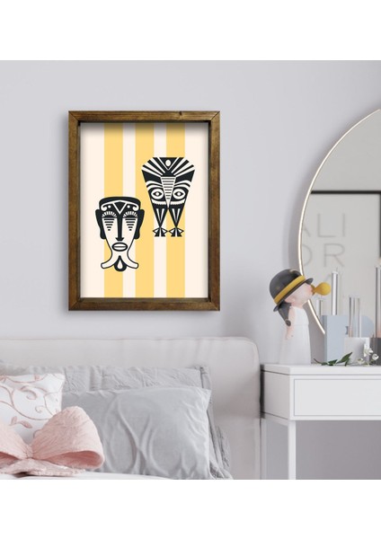 Gift Yatak Odası Konseptli Doğal Masif Ahşap Çerçeveli TABLO-105