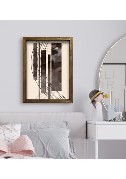 Gift Yatak Odası Konseptli Doğal Masif Ahşap Çerçeveli Tablo-49