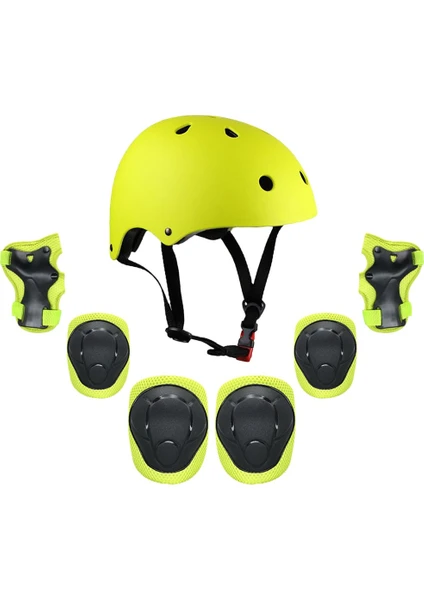 Buyfun Çocuklar 7 In 1 Kask ve Pedleri Set Ayarlanabilir Çocuklar (Yurt Dışından)