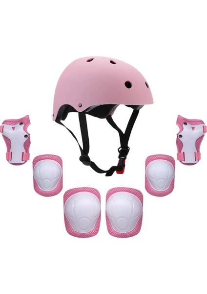 Buyfun Çocuklar Için Ayarlanabilir 7 Parça Kask ve Pedleri Set (Yurt Dışından)