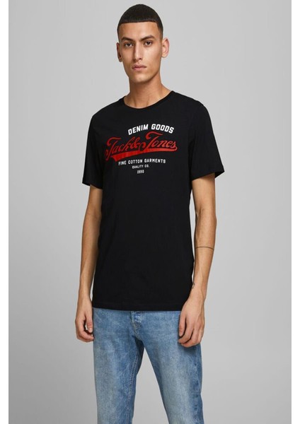 Jack & Jones 12180867 On Denım Goods Yazılı T-Shirt