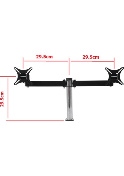 Dm-02 Masa Üstü Monitör Askı Aparatı Iki Kollu 17"-27"