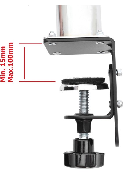 Dm-02 Masa Üstü Monitör Askı Aparatı Iki Kollu 17"-27"
