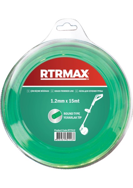 RTY519 Tırpan Misinası Yeşil Yuvarlak 3.0 MM*15M