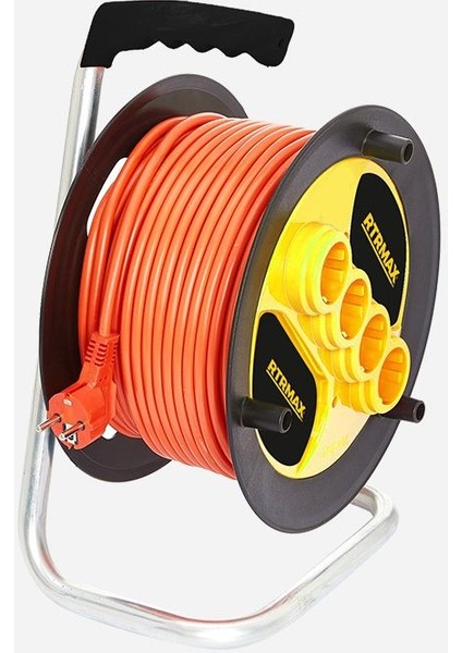 REM31535 Seyyar Makaralı Uzatma Kablosu 3*1.5 Mm- 35 mt