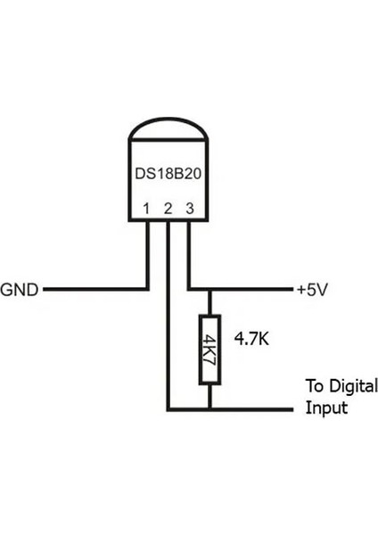 Ds18B20 Sıcaklık Isı Sensörü Dijital Termometre Ic -55C 125C
