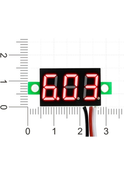 0.36 inch DC 4,2V-30V Dijital Voltmetre Kırmızı 3 Telli 0.36” DC 0-30V Voltaj Besleme Güç Kaynağı