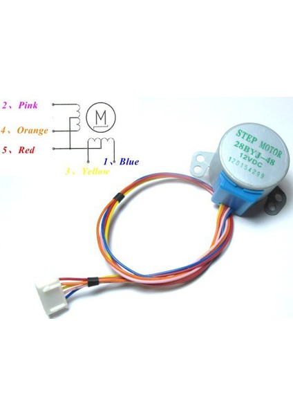 12V 28BYJ48 Step Motor + ULN2003A Sürücü Kartı