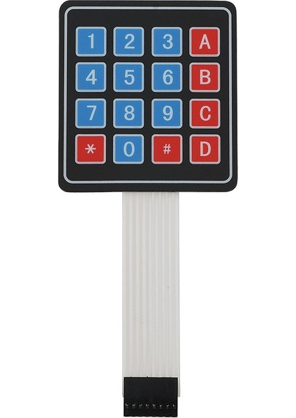 4x4 Membran Keypad 16 Buton Matrix Tuş Takımı