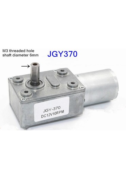 12V 5rpm JGY370 Redüktörlü Dc Motor