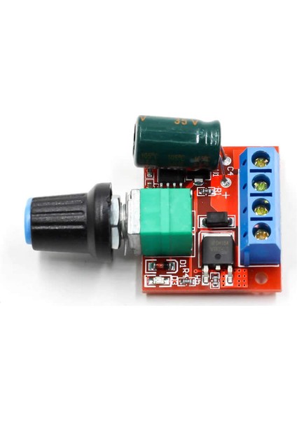 5A 35V Mini Dc Motor Pwm Potlu Hız Kontrol Devresi 90 Watt Açma Kapama Butonlu Ayarlanabilir Voltaj