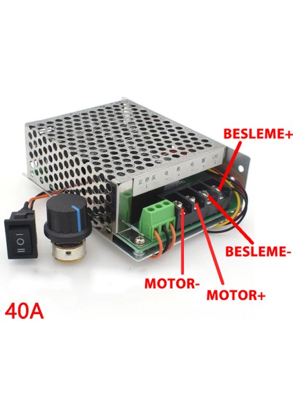 40A 50V Dc Motor Hız Kontrol Devresi Ayarlanabilir Motor Sürücü