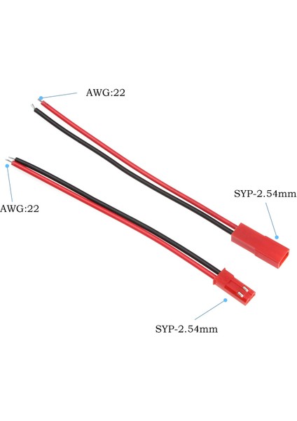 Jst Kablo Çifti 10CM