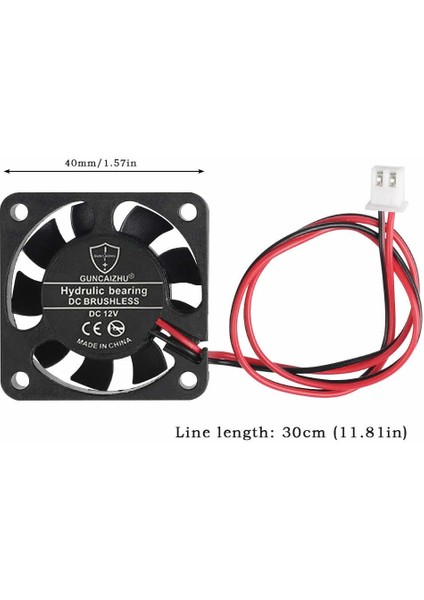 Dc 12V Fan 4X4CM 40X40MM -- Soğutucu Kuluçka Peltier Ekran Kartı