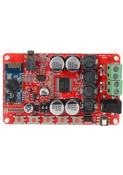 TDA7492P 2X25W Bluetooth Alıcılı Ses Amfi Kırmızı