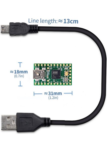 Teensy 2.0 ATMEGA32U4 Kit Geliştirme Kartı Arduino