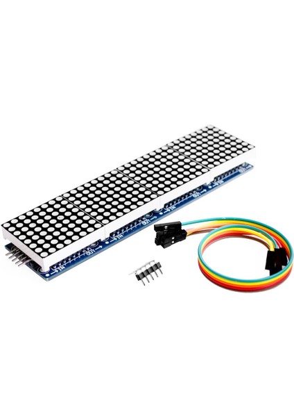 MAX7219 4lü Dot Matrix Modül 64 Nokta LED Ekran 5V 8x8 Matris 5 Pin Kontrol Ortak Katot