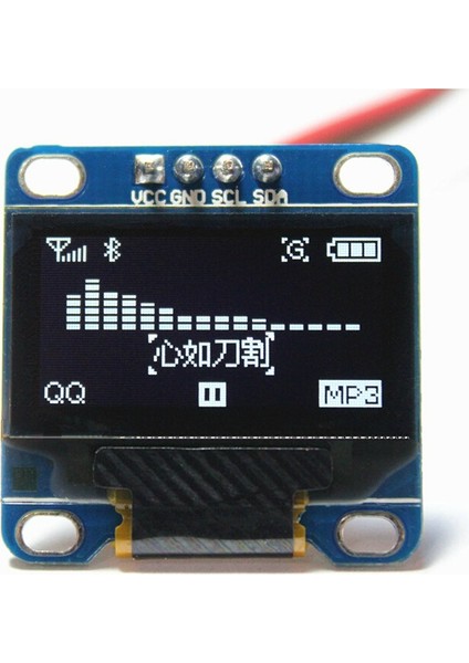 0.96 Inch Beyaz Oled Lcd Modül 128x64 Pixel IIC I2C Seri 0.96” Ekran Gösterge SSD1306 3.3V 5V Matrix