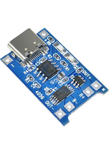 TP4056 Korumalı Lityum Pil Şarj Devresi Type C USB Batarya
