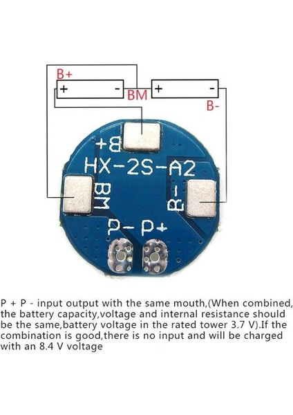 2s 5A Bms Lityum Li-Ion Batarya Koruma Kartı 18650 Lipo
