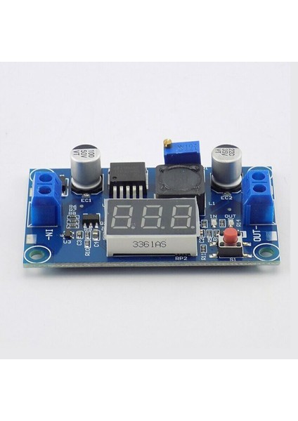 Voltmetreli LM2596 Ayarlanabilir 3A Güç Kaynağı Voltaj Düşürür