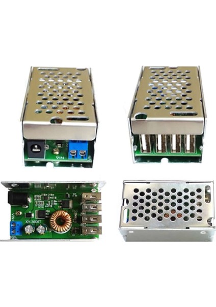 36V Çıkış= 4 USB Çıkış Portlu 5V 5A Voltaj Düşürücü Modül Kutulu
