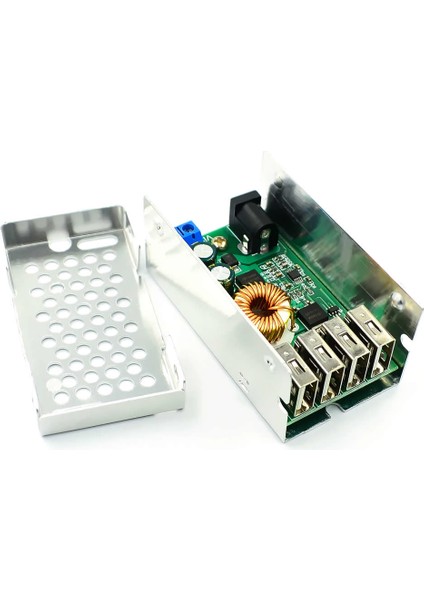 36V Çıkış= 4 USB Çıkış Portlu 5V 5A Voltaj Düşürücü Modül Kutulu