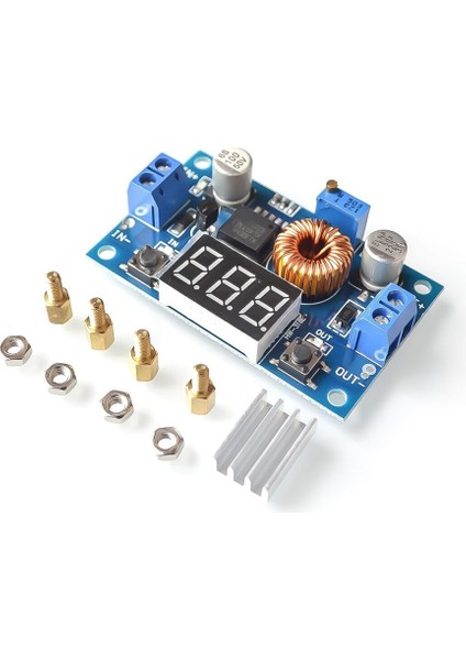 XL4015 Voltmetreli 5A Voltaj Düşürücü Ayarlanabilir Güç Kaynağı