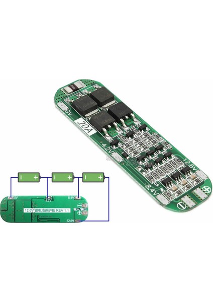 Bms 3s 20A Bms Koruma Kartı Lityum Batarya 18650 Li-Ion Lipo