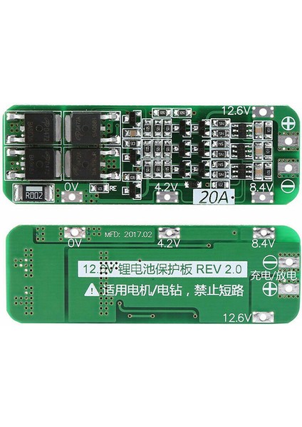Bms 3s 20A Bms Koruma Kartı Lityum Batarya 18650 Li-Ion Lipo