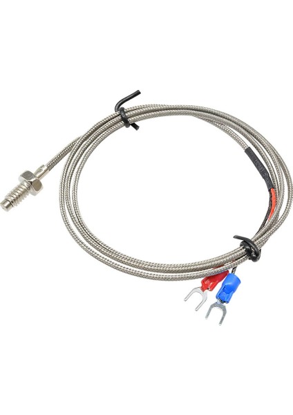 K-Type Thermocouple 1 Metre Sıcaklık Isı Sensörü 0-800C 6mm Dişli